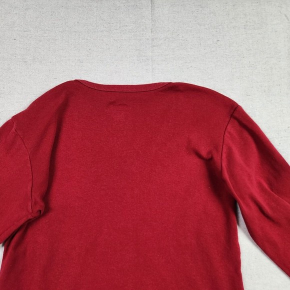 Alabama Crimson Tide Sweater Womens Large Red V-Neck Pullover Long Sleeve Champs - Picture 12 of 13